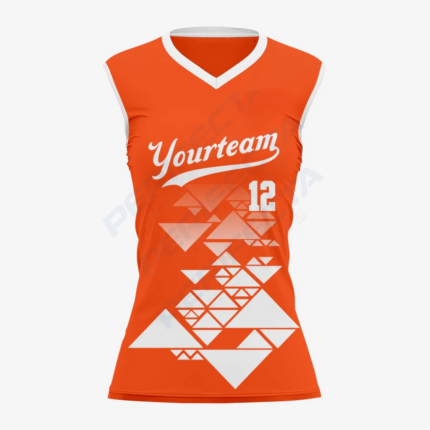 Men/Women Personalized Softball Sleeveless V-Neck Jersey in Orange