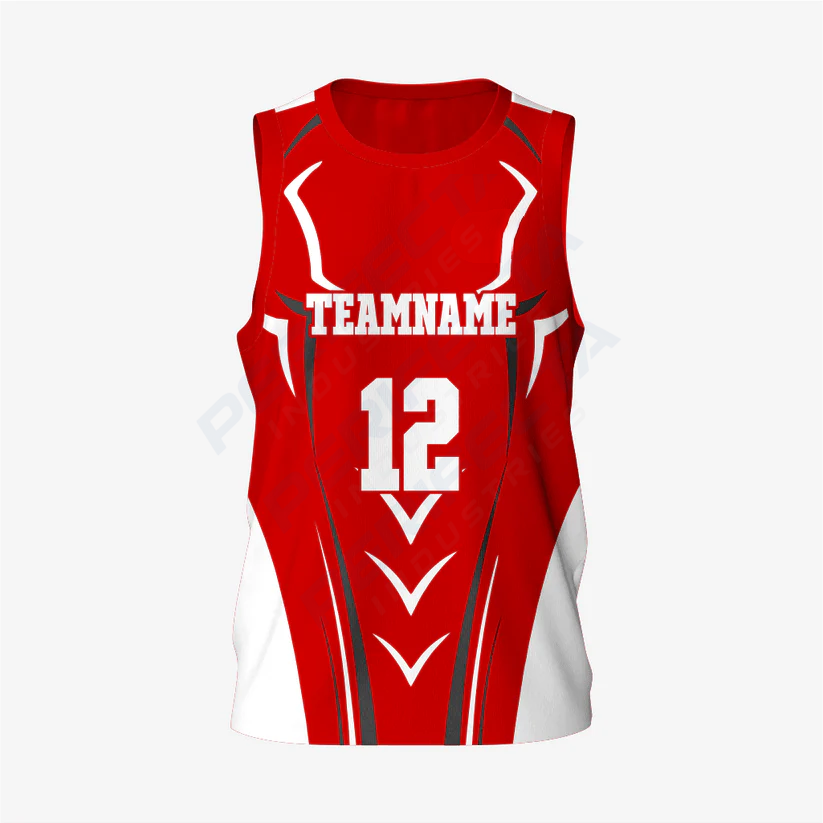 Custom Men's Red Lacrosse Pinnie
