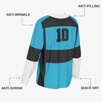 Custom Dark Slate Gray Ice Hockey Jersey – Pro Quality - Image 3
