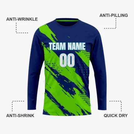 Classic Soccer Goal-Keeper Jersey in Teal Green and Blue - Image 4