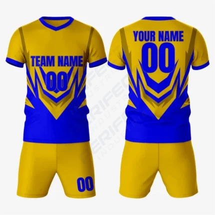 Alternative view of Classic Gold-Blue Soccer Outfit for Players
