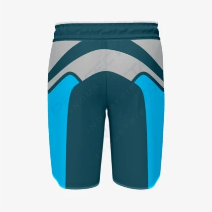 Alternative view of Custom Wrestling Regular Shorts in Bondi Blue