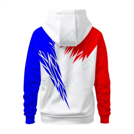 Alternative view of Basktetball Hoodie in Red, Blue and White RSBH-002