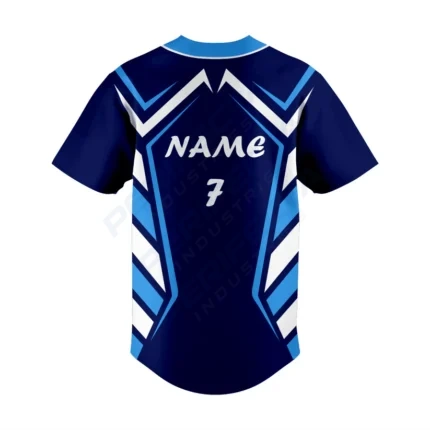 Alternative view of Custom full button baseball jersey Art No.86