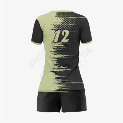 Alternative view of Personalized Black/Tan Volleyball Uniform Set for Athletes
