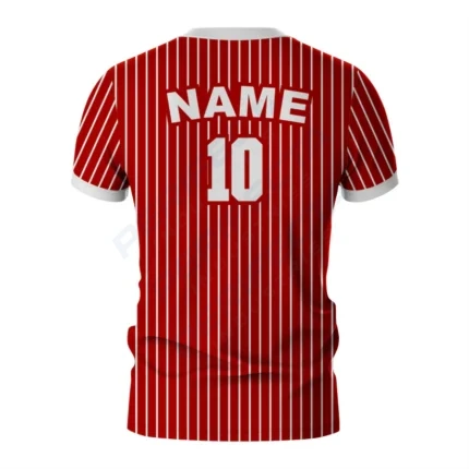 Alternative view of Premium Dark Red Baseball V Neck Jersey