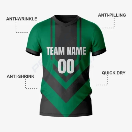 Premium Black and Dark Green Soccer Uniform Kit - Image 6