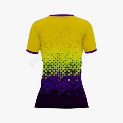 Alternative view of Custom Gold/Purple Softball V-Neck Jersey for Men/Women