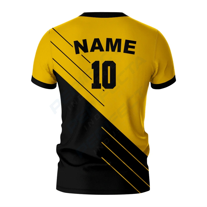 Personalized Gold and Black Baseball V Neck Jersey - Image 2