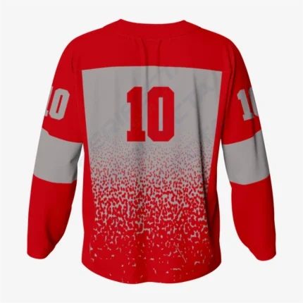 Alternative view of Dark Red Custom Ice Hockey Jersey – Team Wear