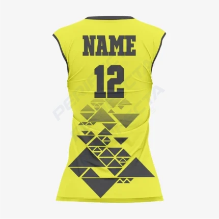 Alternative view of Yellow Women’s Sleeveless V Neck Softball Jersey