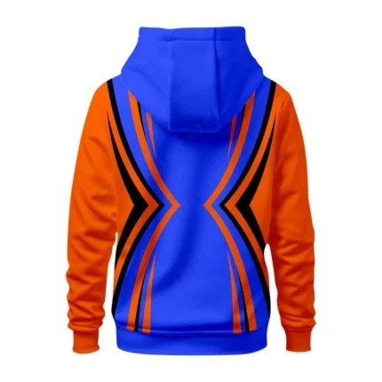 Alternative view of Basktetball Hoodie in Blue and Orange RSBH-003