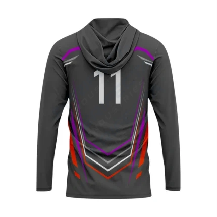 Alternative view of Basktetball T-Shirt Hoodie in Black RSBH-008