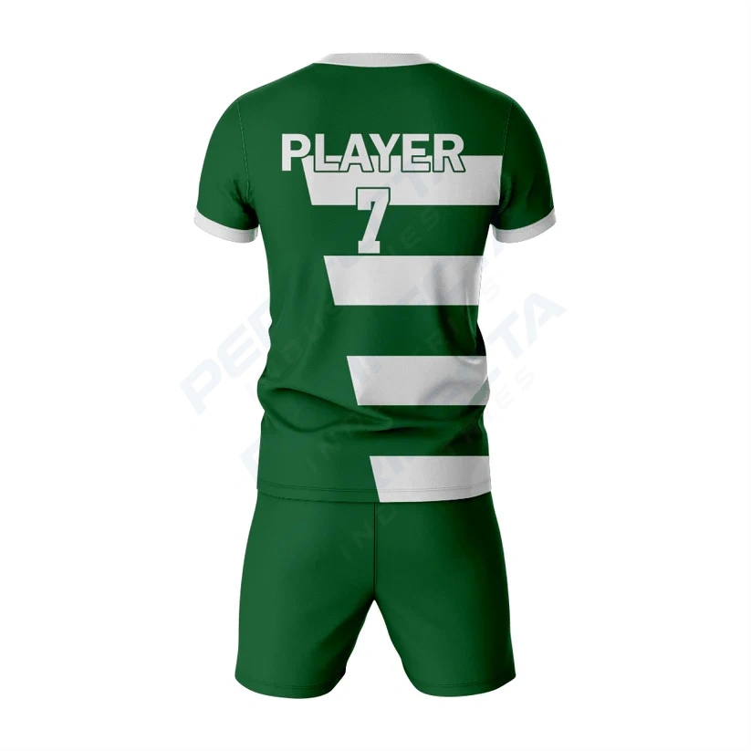 Custom Green/White Flag Football Uniform Set - Image 2