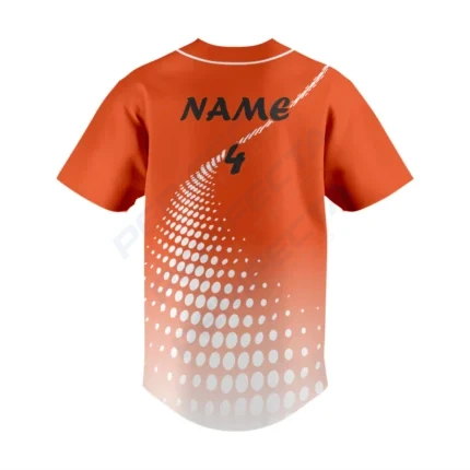Alternative view of Custom full button baseball jersey Art No.81