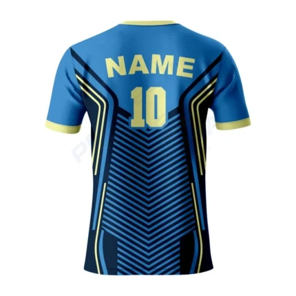 Custom Baseball Crew Neck Jersey in Steel Blue - Image 3