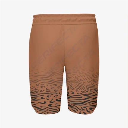 Alternative view of Custom Wrestling Regular Shorts in Gray/Beige
