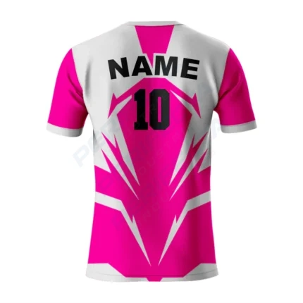 Alternative view of Pink and Grey Baseball Crew Neck Jersey