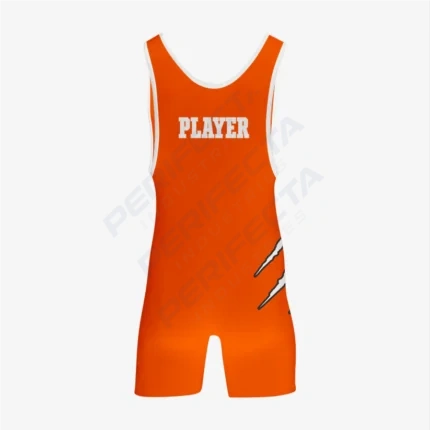 Custom Orange Wrestling Singlet – Premium Quality - Image 2