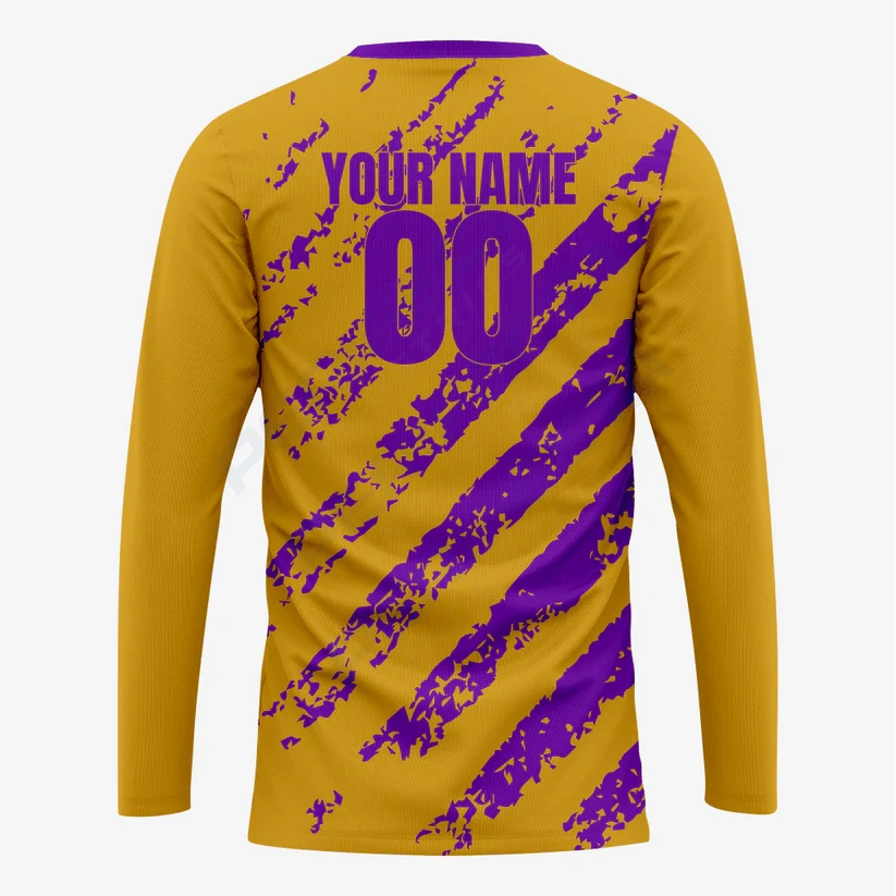 Premium Goalkeeper Jersey in Gold and Purple - Image 2