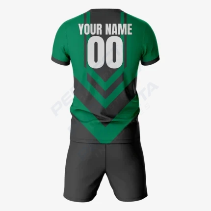 Alternative view of Premium Black and Dark Green Soccer Uniform Kit