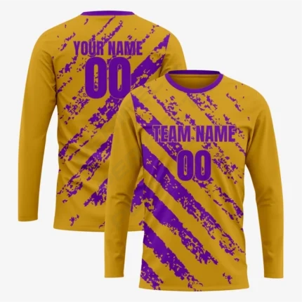 Premium Goalkeeper Jersey in Gold and Purple - Image 3