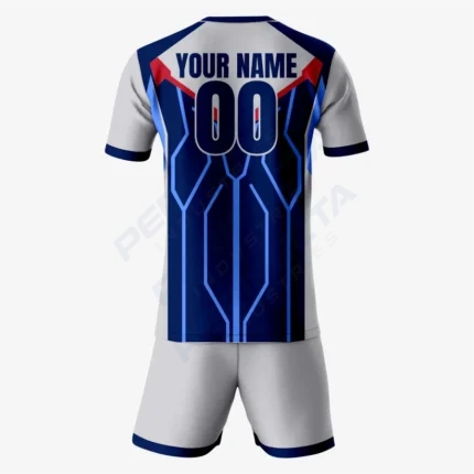 Premium Dark Blue & Grey Soccer Kit - Image 4
