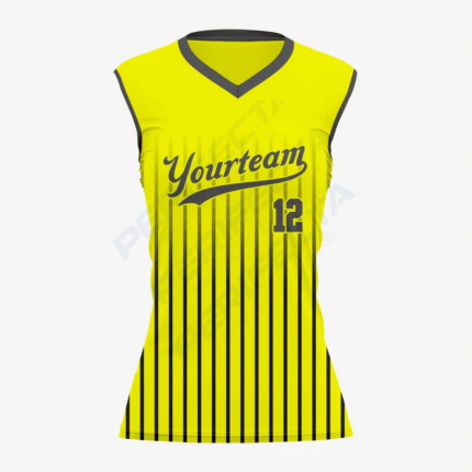 Custom Softball Sleeveless V Neck Jersey – Yellow
