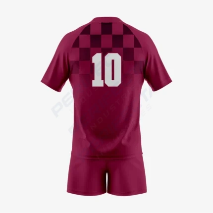 Customized Rugby Uniform Set in Maroon - Image 2