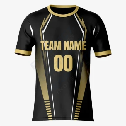 Stylish Black-Gold Soccer Jersey Set - Image 5
