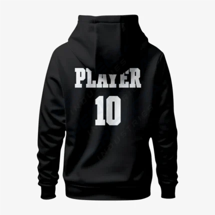 Alternative view of Black Custom Wrestling Hoodie – Personalized Team Gear