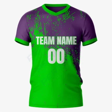 Sleek Kelly Green & Purple Soccer Uniforms for Champions - Image 5