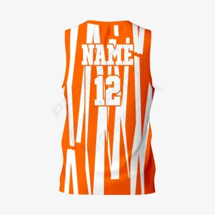Alternative view of Men's Personalized Orange Lacrosse Pinnie
