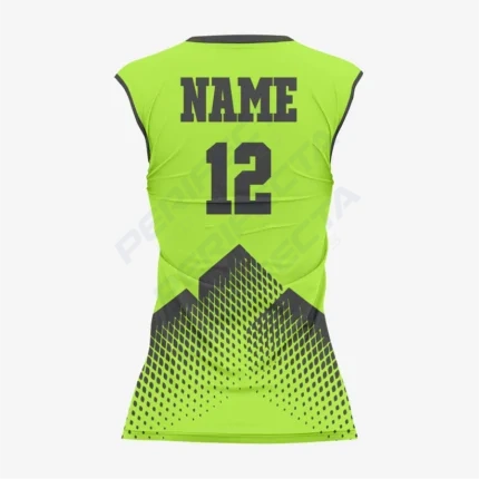 Alternative view of Yellow Green Women’s Sleeveless V Neck Softball Jersey