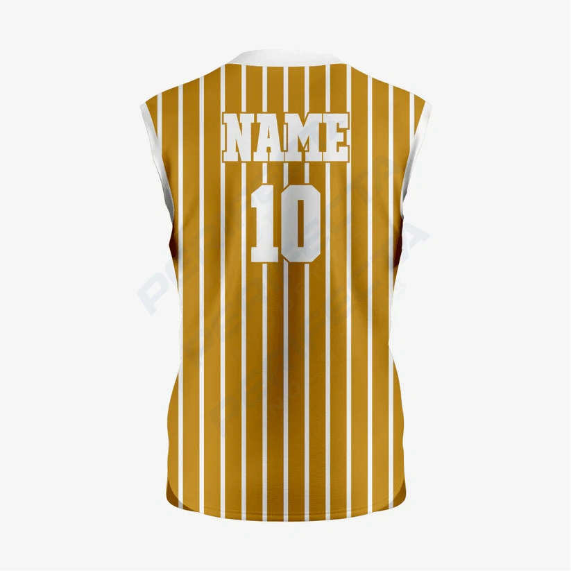 Custom Bronze Sleeveless 2 Button Softball Jersey – Perfect for Men/Women - Image 2
