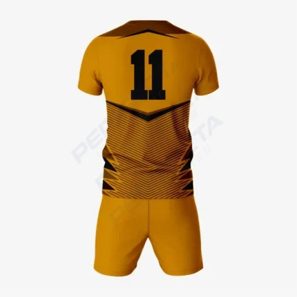 Alternative view of Golden/Black Custom Volleyball Uniform Set for Teams