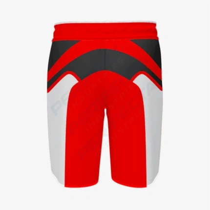 Custom Wrestling Regular Shorts in Red/White - Image 2