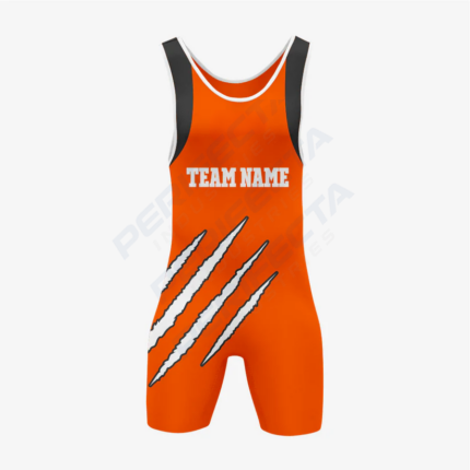 Custom Orange Wrestling Singlet – Premium Quality