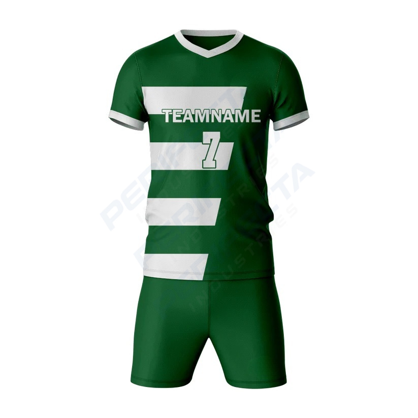 Custom Green/White Flag Football Uniform Set
