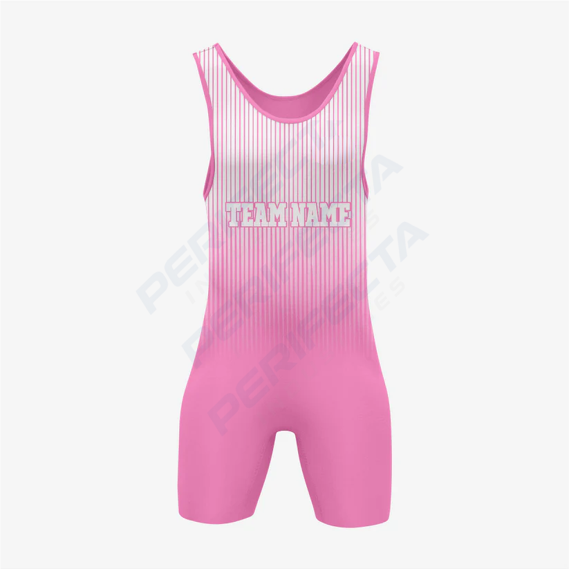 Personalized Pink Wrestling Singlet – Premium Quality