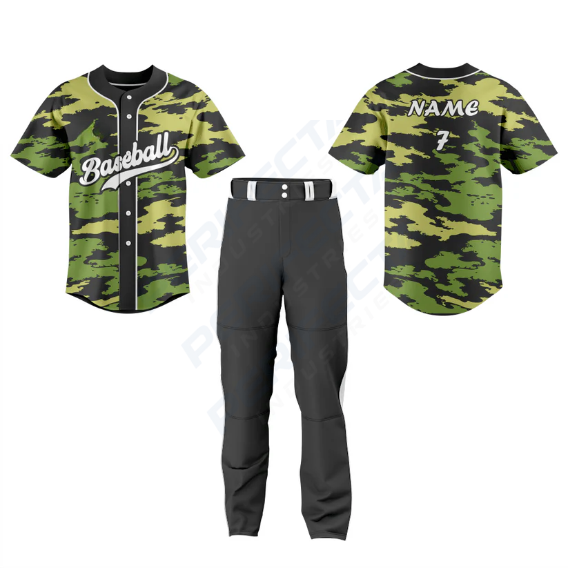 Custom full button baseball jersey Art No.83 - Image 3