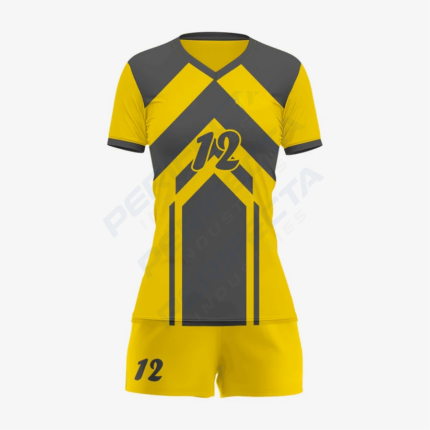 Personalized Yellow Volleyball Uniform Set for Athletes