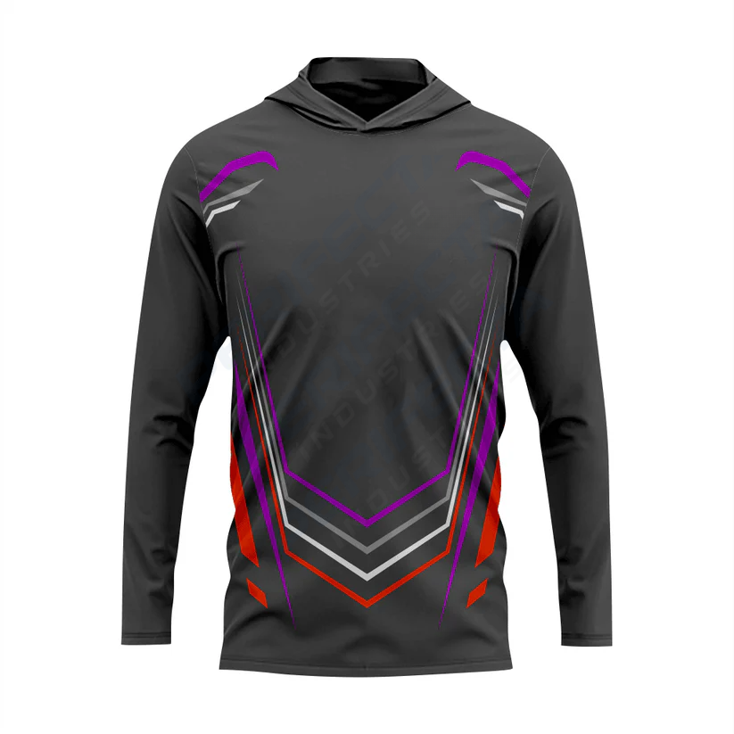 Basktetball T-Shirt Hoodie in Black RSBH-008