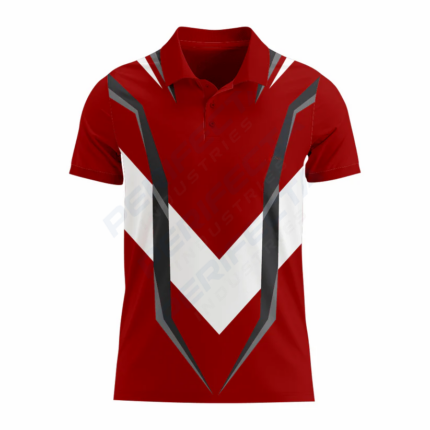 Basketball Polo Shirt in Maroon RSBPS-004