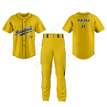 Custom full button baseball jersey Art No.84 - Image 3