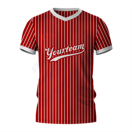 Premium Dark Red Baseball V Neck Jersey