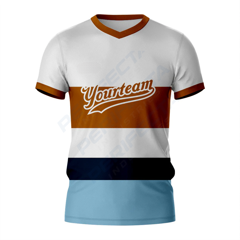 Multicolor Baseball V Neck Jersey