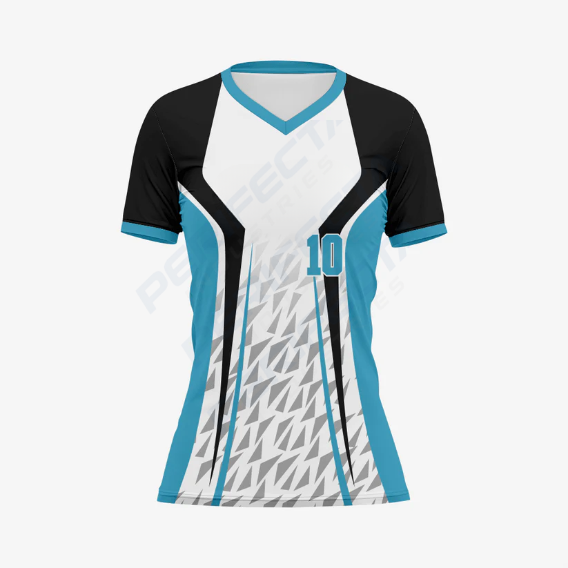 Personalized Softball V-Neck Jersey for Men/Women – White/Black/Blue