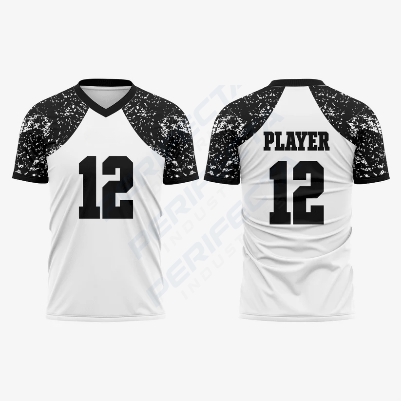 Custom White/Black Football Fan Jersey for Men & Women