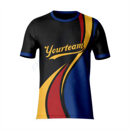 Trendy Multicolor Baseball Crew Neck Jersey